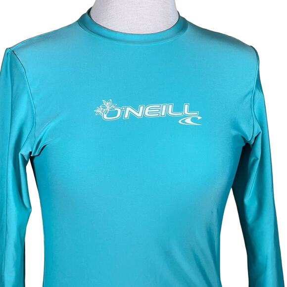 O’Neill Women’s Seafoam Green Rashguard Beach Swim Boating Surfing UPF50 Shirt S - Picture 2 of 10